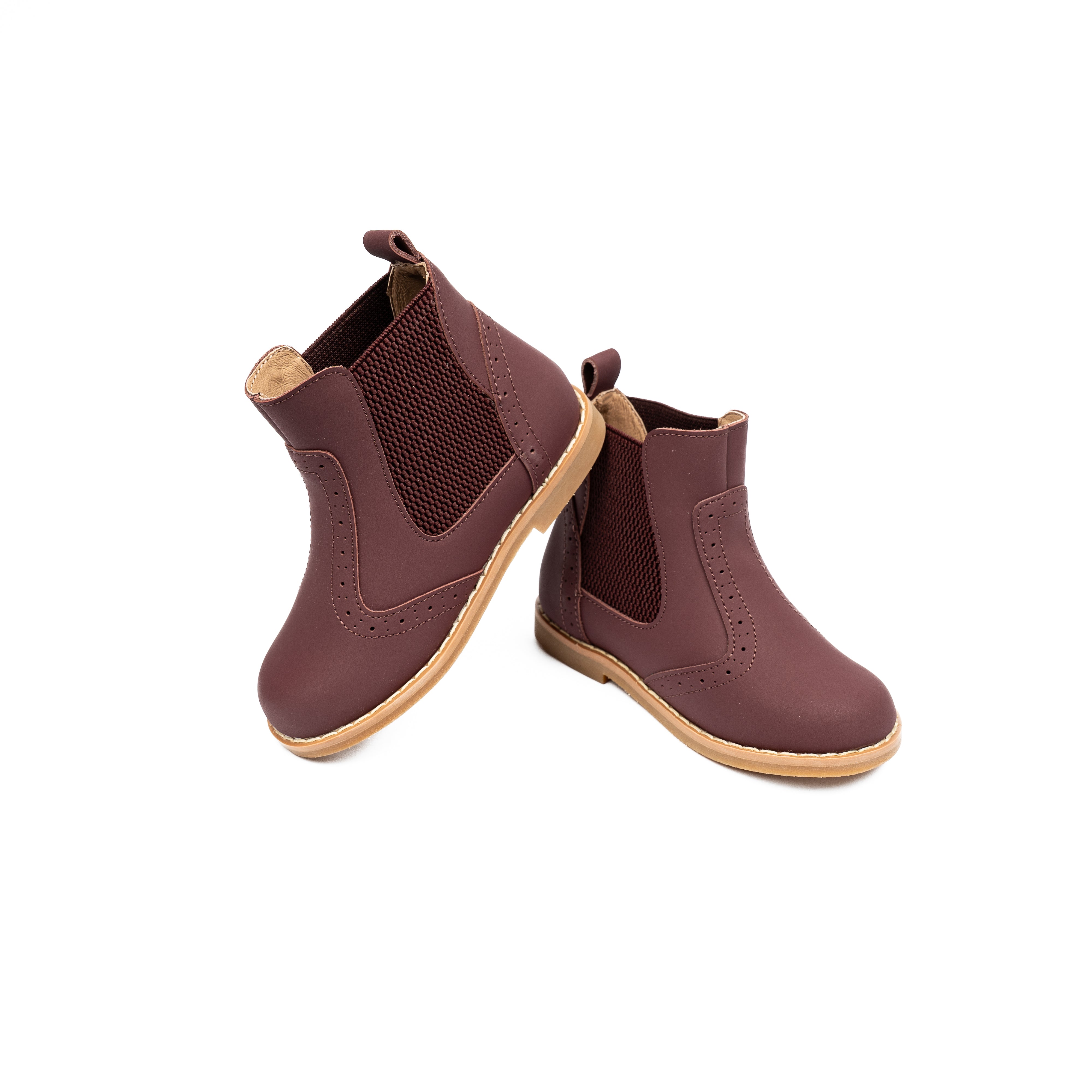 Burgundy Nubuck HiTop Laced Shoe-WY41