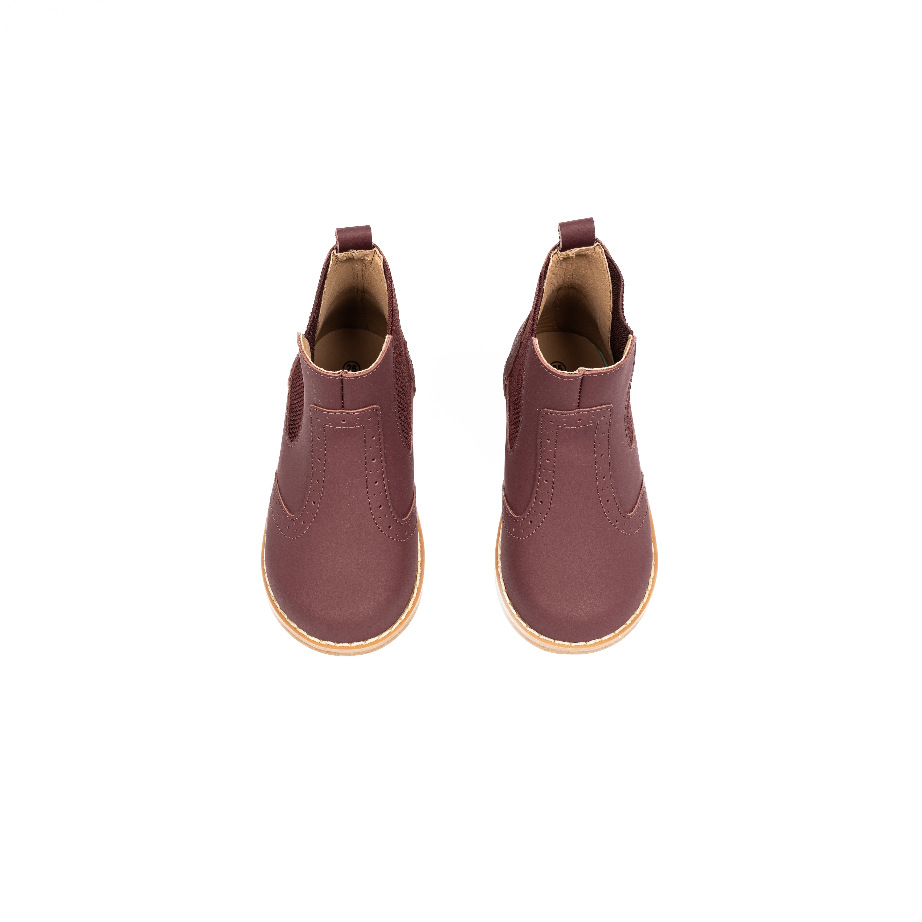 Burgundy Nubuck HiTop Laced Shoe-WY41